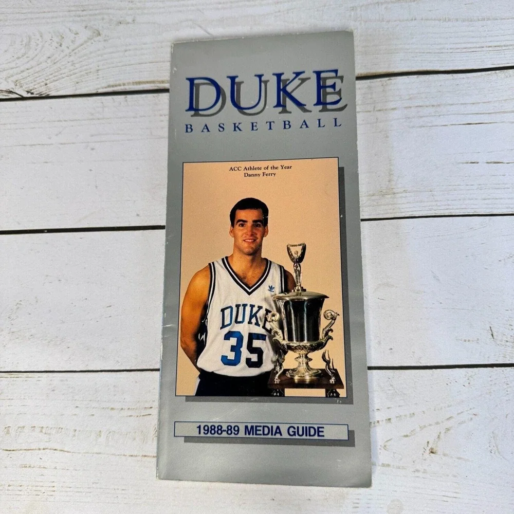Vintage Duke Basketball 1988-89 Media Guide ACC Danny Ferry NCAA Memorabilia